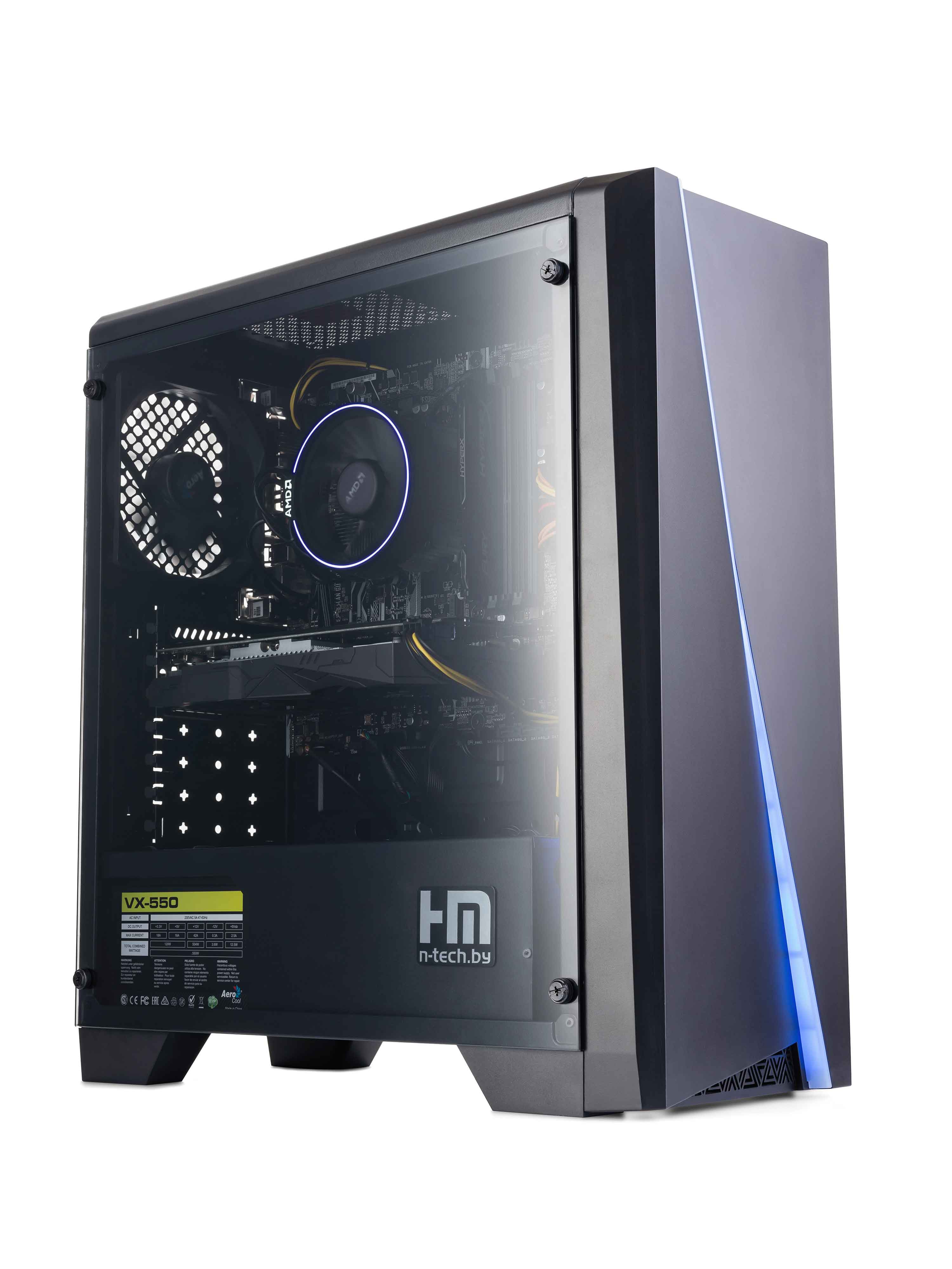 Pevm N Tech Playbox L 62567 A X Ryzen 5 2600 B450m 2x4gb Ddr4 2000gb Hdd Gtx1060 3gb 550w